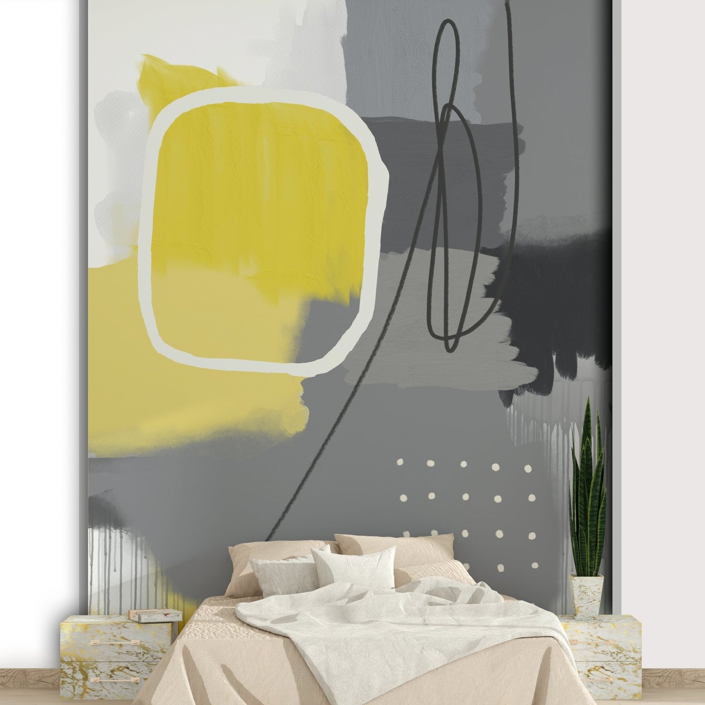 Urban abstract wall mural


