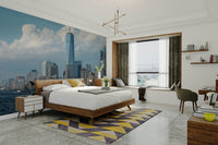 The colors are muted and harmonious, often blues, grays, and soft lights.

