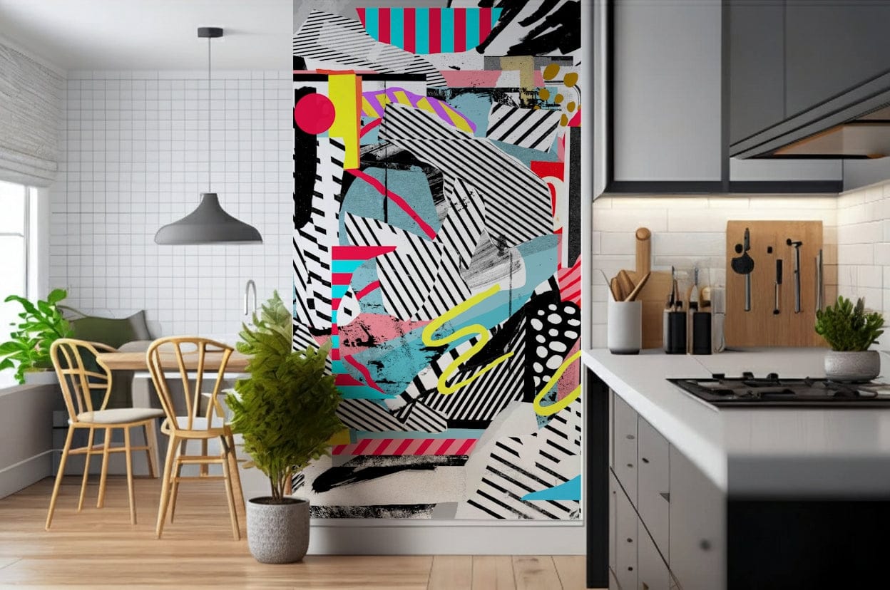 A beautiful modern art wall mural of delicate texture.