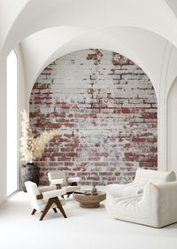 Wall mural showcasing weathered, uneven brick patterns for industrial, rustic, or contemporary interiors.