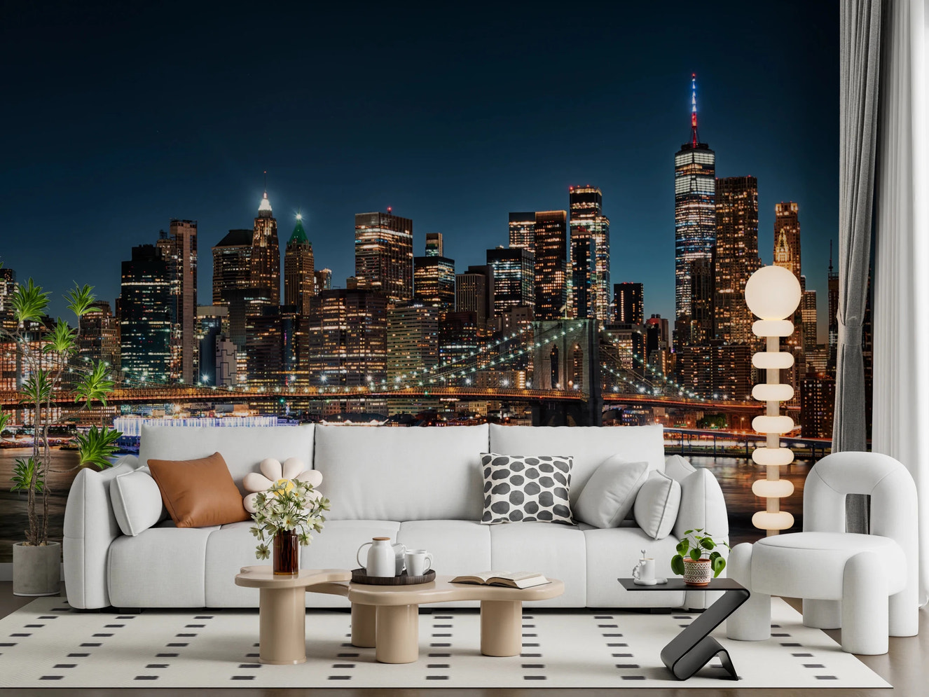 Urban Nightscape Wall Mural