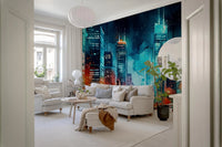 Urban Watercolor Wall Mural