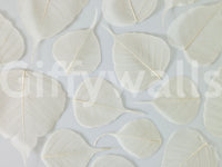 Elegance ethereal white mural unique natural artistry.