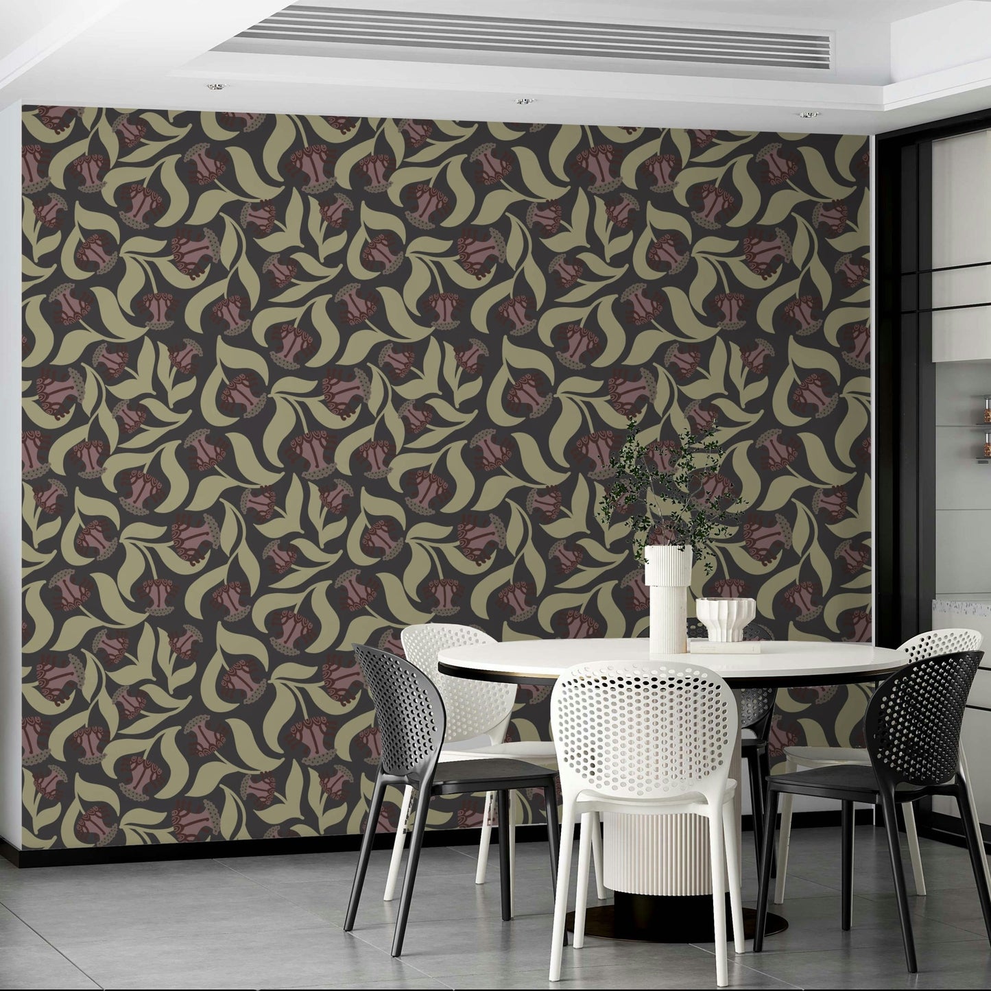 The design emphasizes fluid shapes, organic lines, and artistic interpretation rather than realism.
