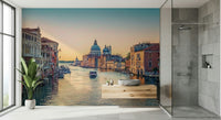 Venice Serenade wall mural captures classic Venetian gondolas.