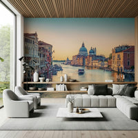Romantic Italian architecture on Venice Serenade wall mural.
