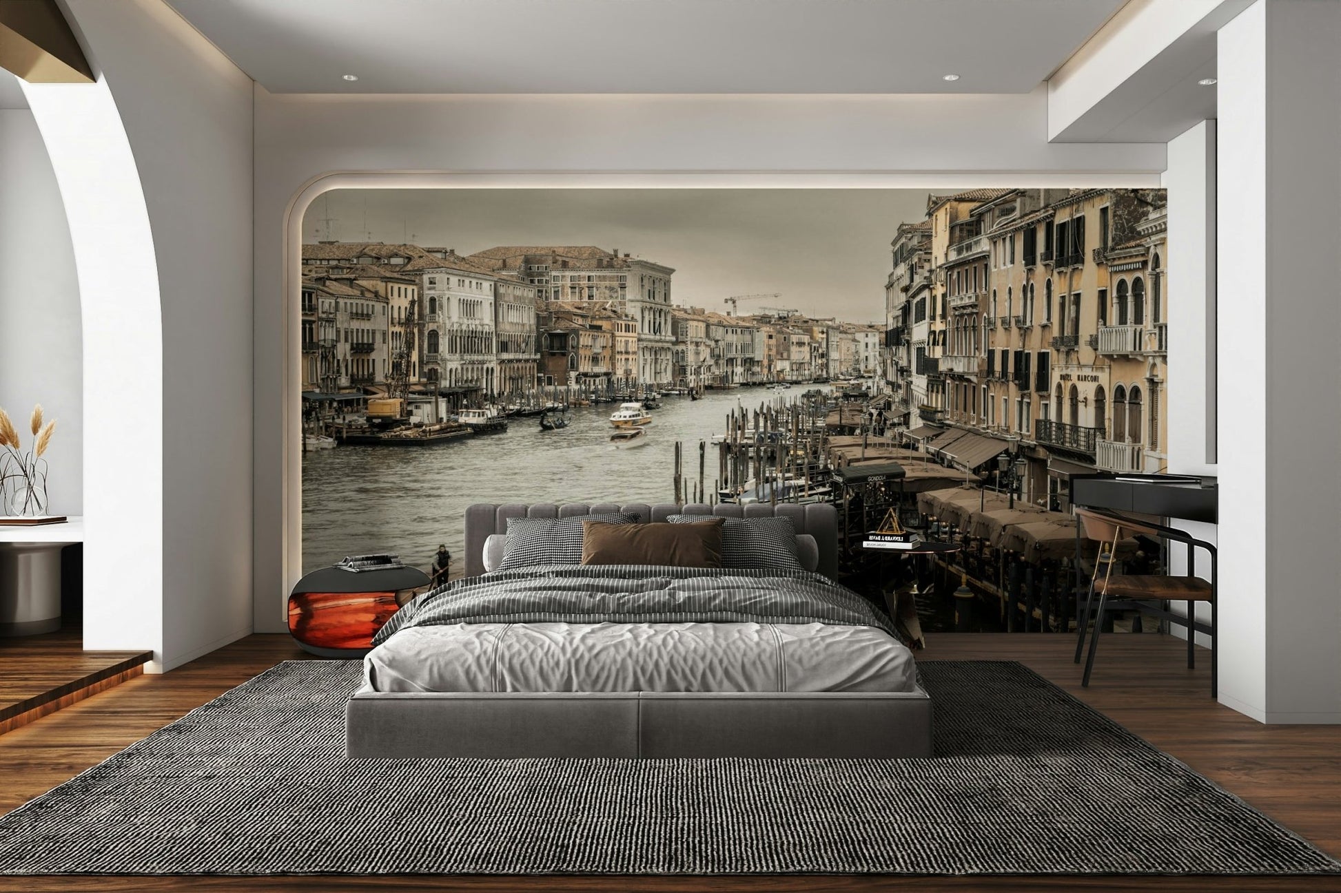 Detailed Venetian architecture.

