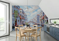 Mural wallpaper capturing a romantic night scene


