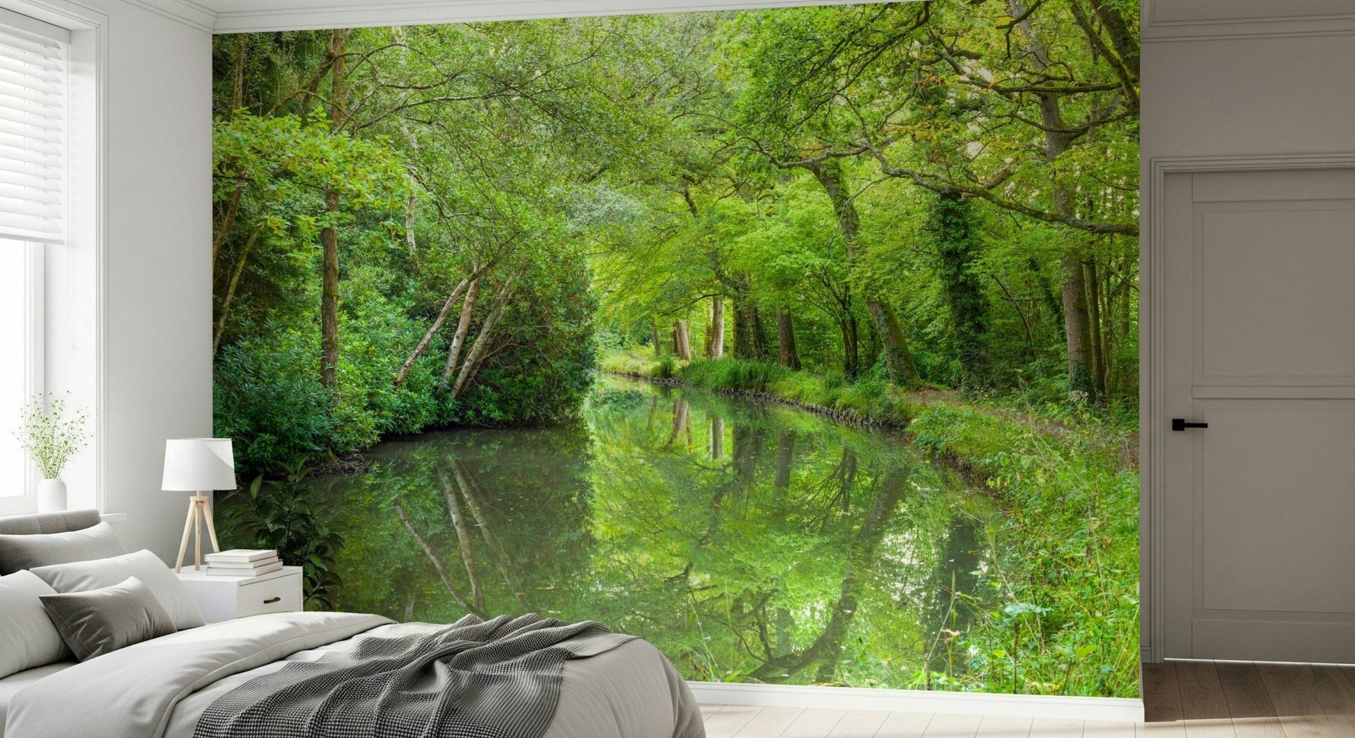 Idyllic forest stream, Stream Escape mural wallpaper, a superb, unspoilt natural image.