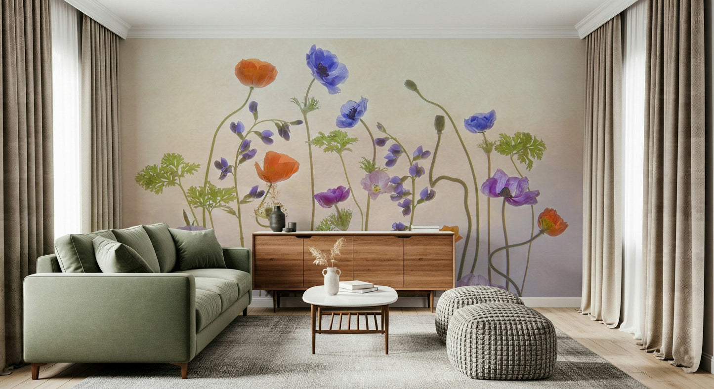 A classic floral wallpaper for walls.

