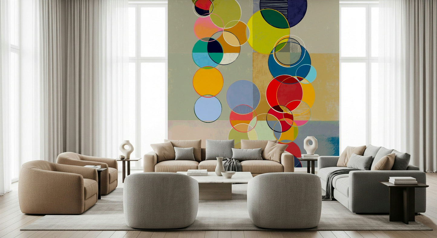 Chromatic Circles Wall Mural