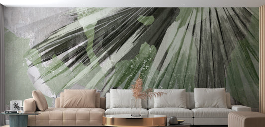 Exotic Tropical Leaf Wall Mural - Giffywalls