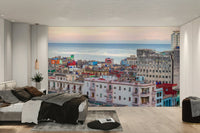 City skyline mural for walls

