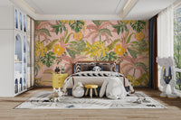 Dynamic watercolor tropical leaves wallpaper
