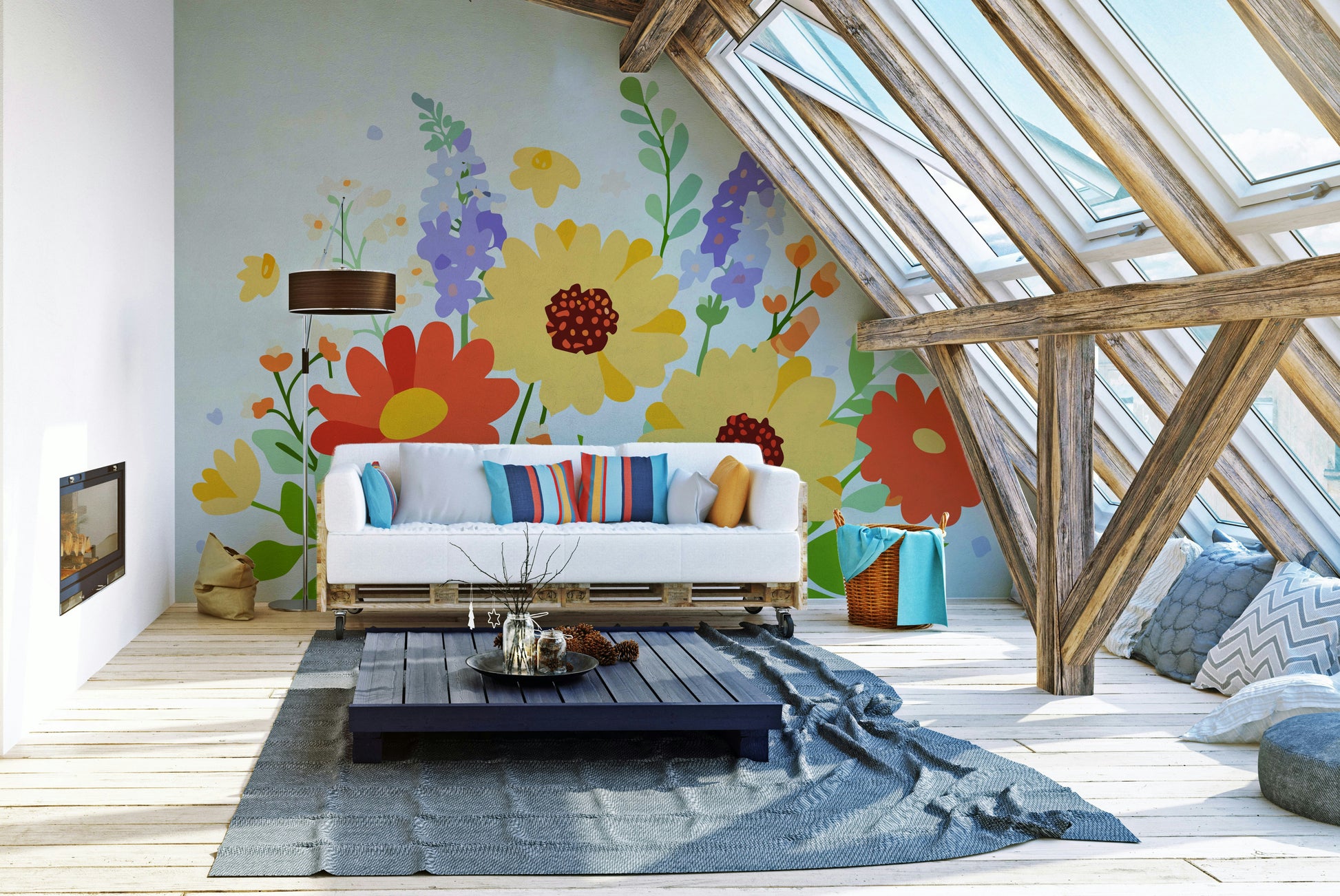 The wall art combines a nature theme with a magical feel.


