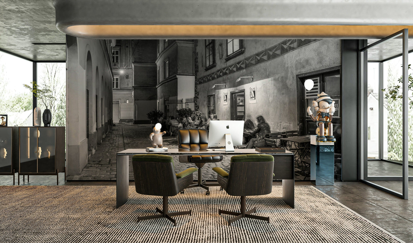 Street cafe in Vienna Wall Mural