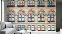 Vienna facade wall mural showing historic European building details