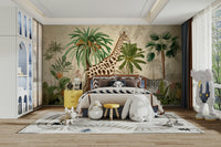 Vintage African Oasis mural wallpaper

