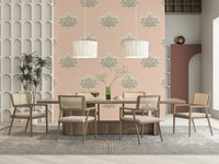 Boutique style floral mural wallpaper subtle elegance home decor.