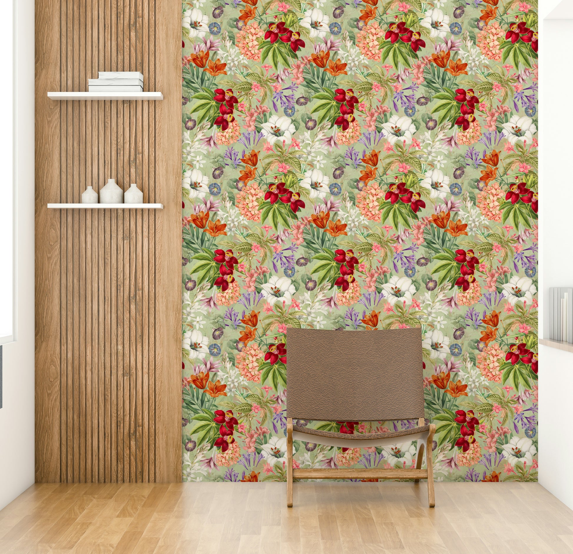 Vintage garden wallpaper bringing nature’s elegance to interiors

