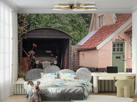 A classic vintage car wallpaper for walls.

