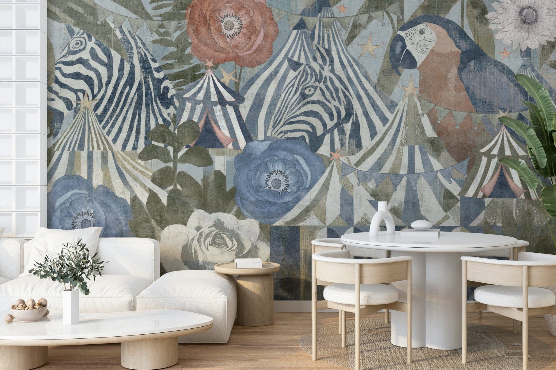 A whimsical, magical, and artistic wall covering.

