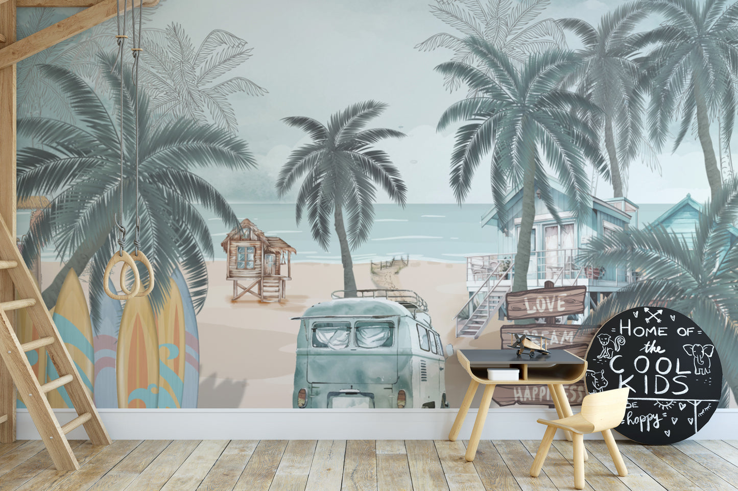 Vintage Coastal Beach Wall Mural