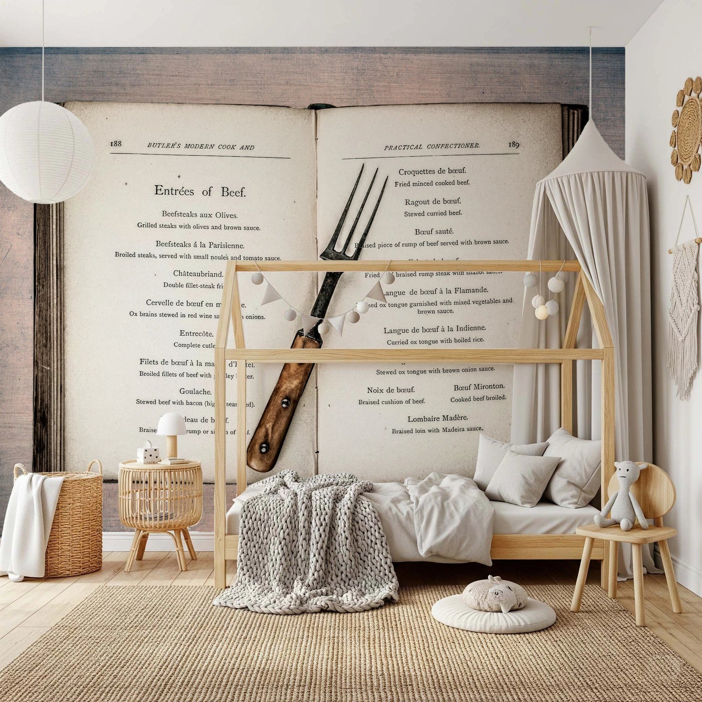 Vintage Cookbook Wall Mural