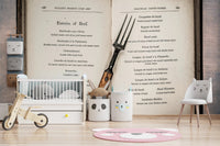 Vintage Cookbook Wall Mural