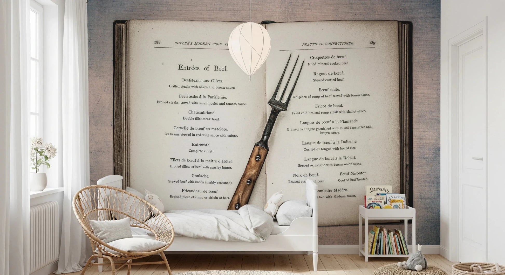 Vintage Cookbook Wall Mural
