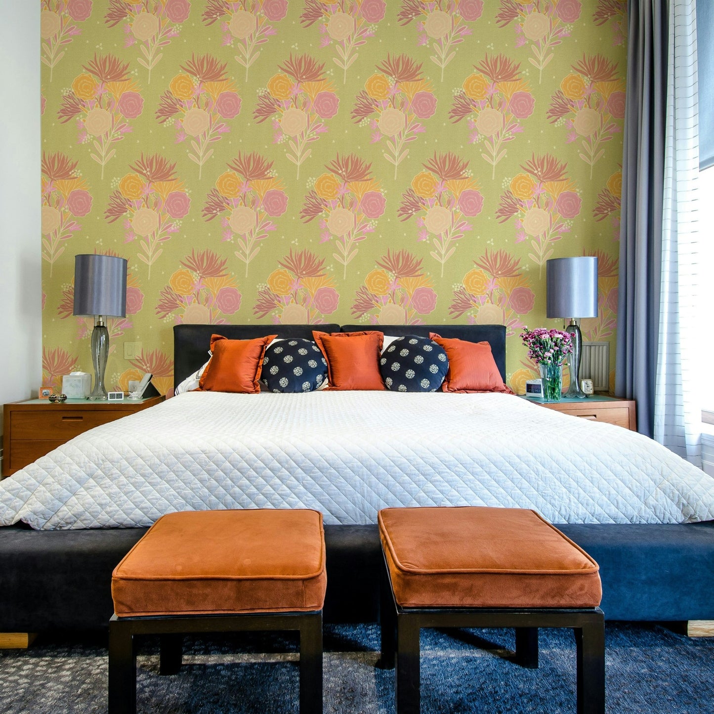 Elegant vintage flora pattern for a classic home decor style

