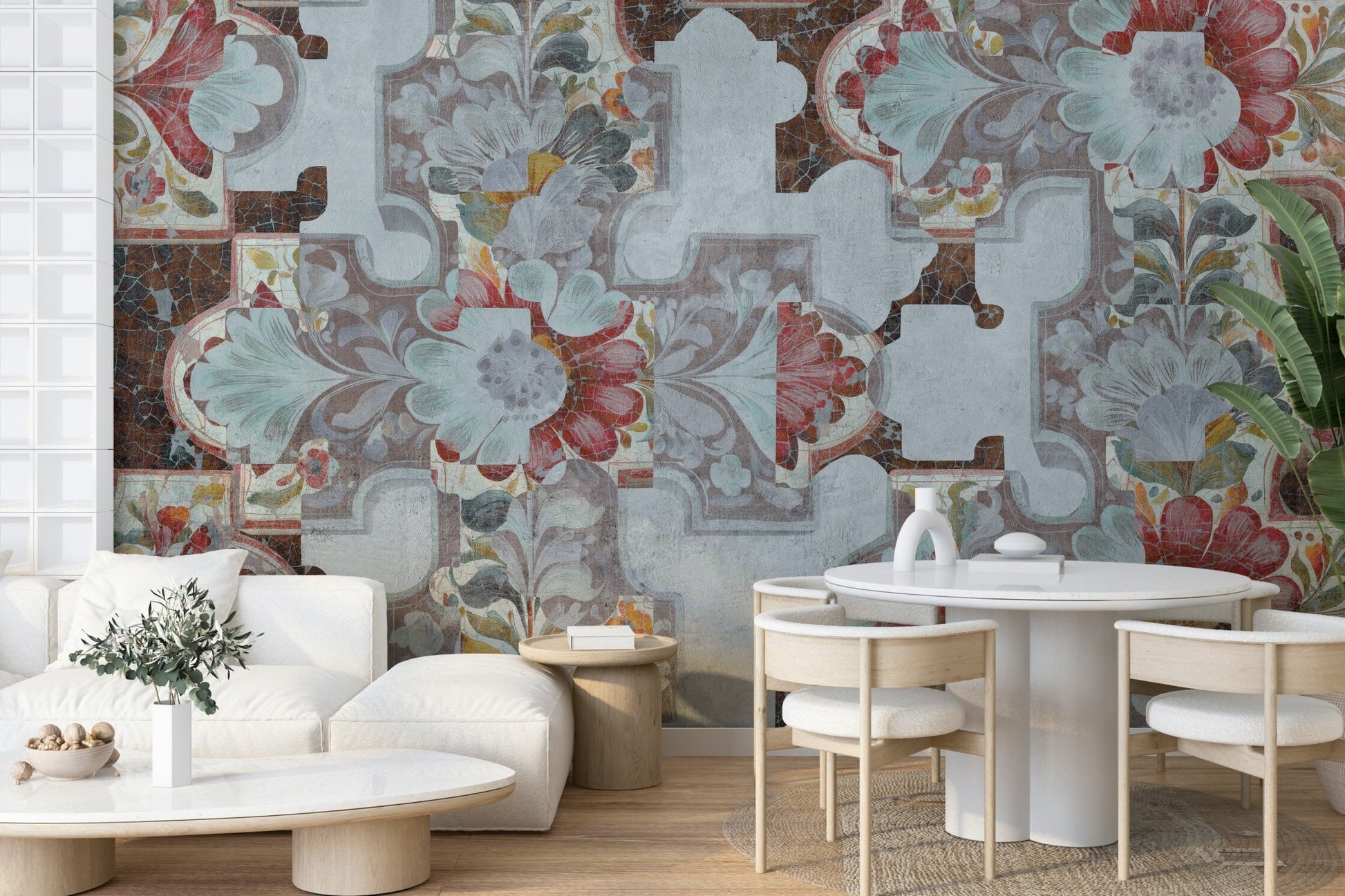 Rich colors and intricate details.

