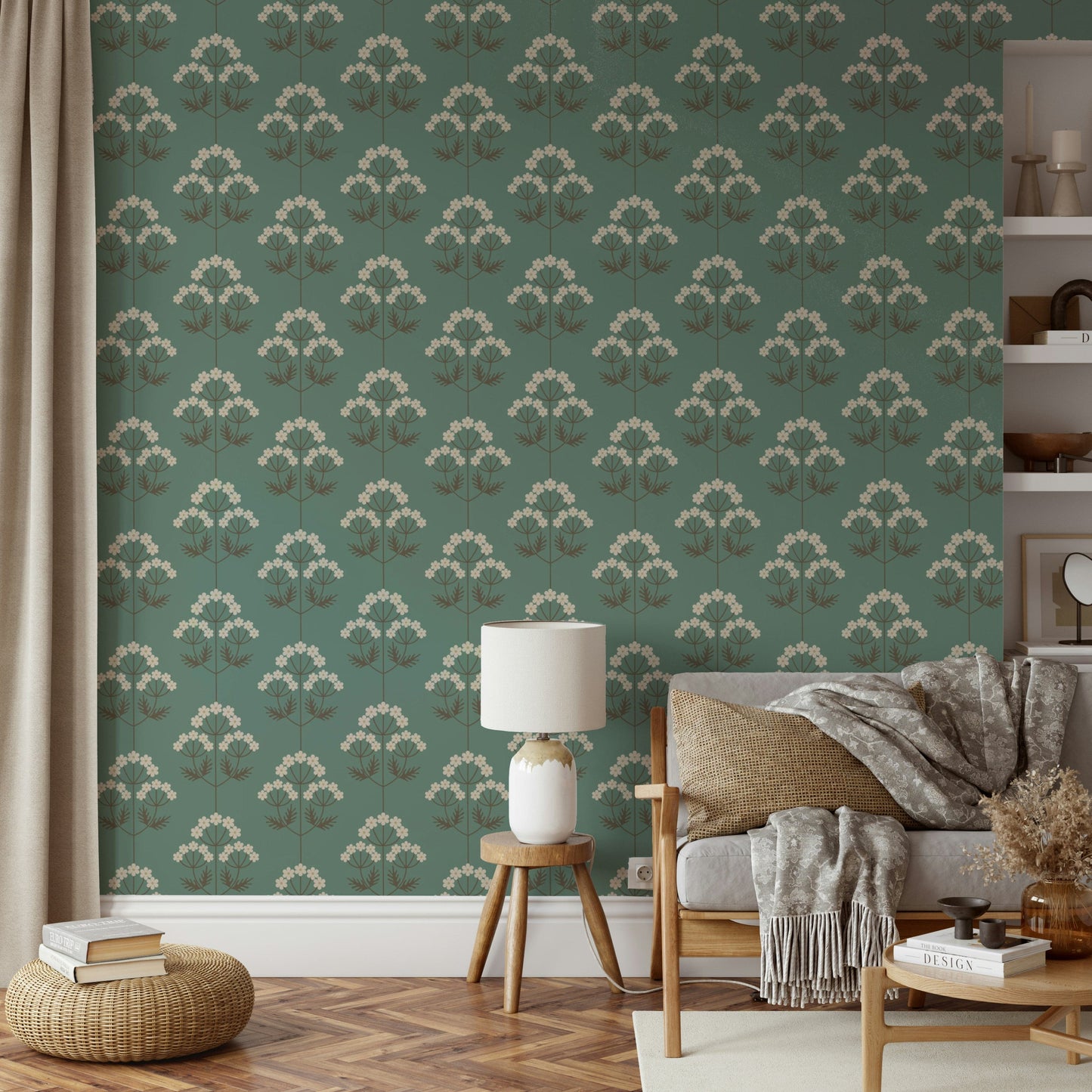 Retro Botanical graceful wallpaper