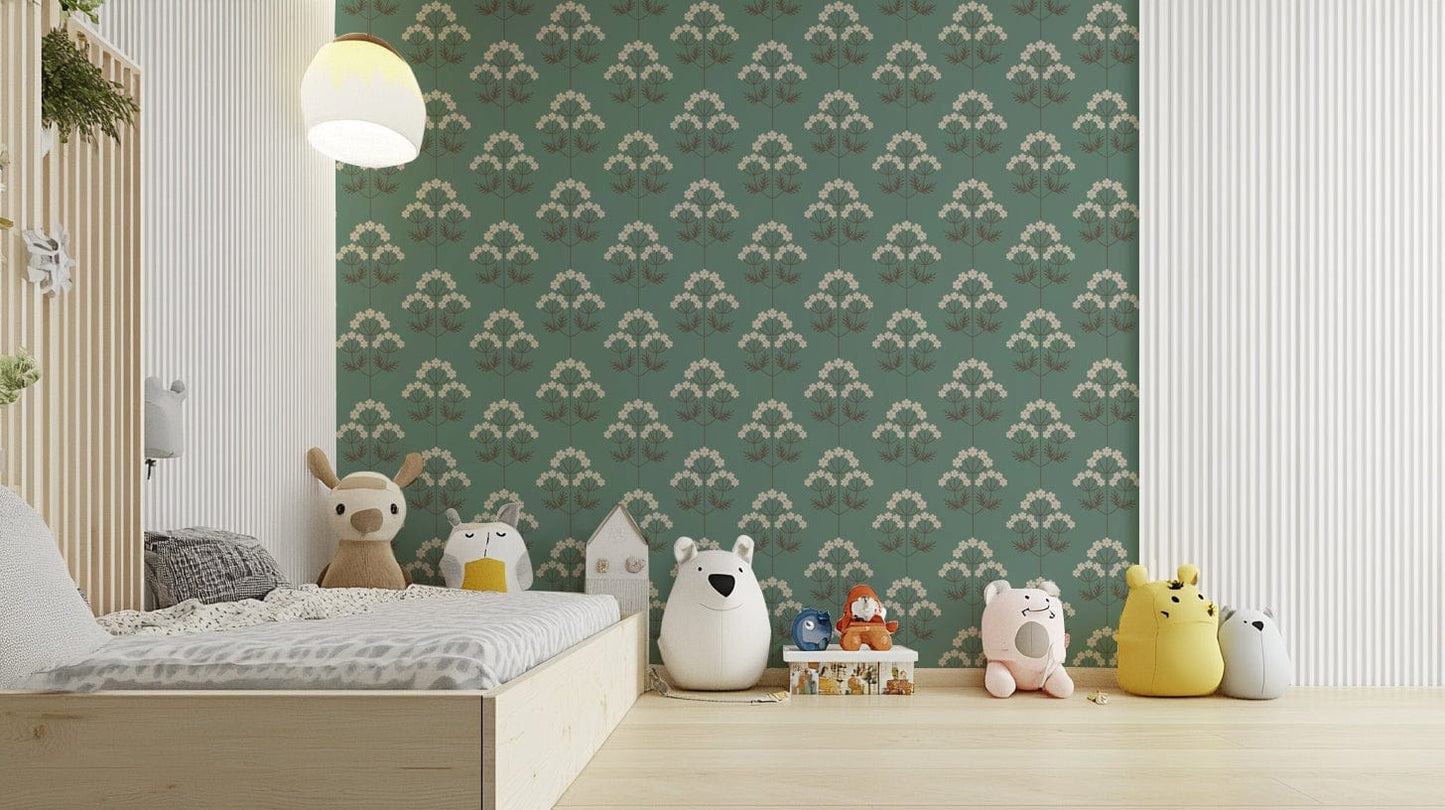 Retro Botanical delightful wall covering