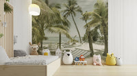Vintage wall mural of a Florida paradise

