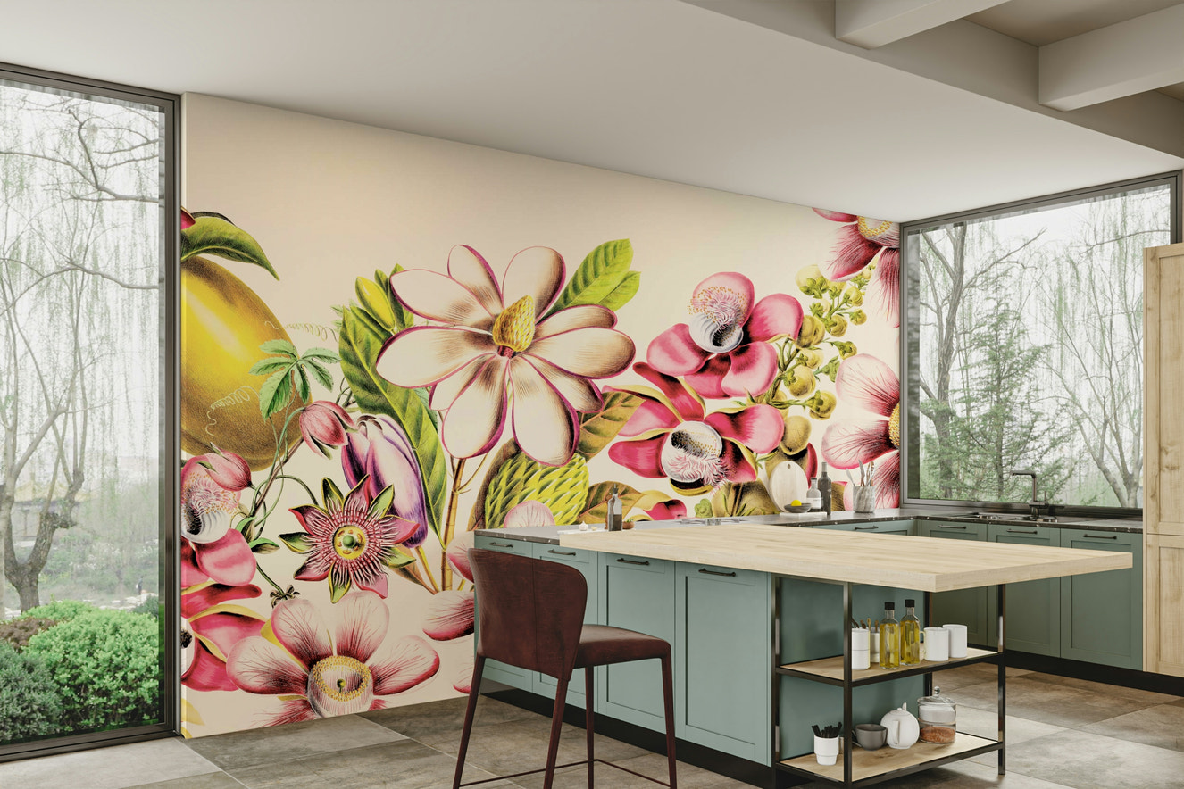 Vintage Garden Delight mural wallpaper

