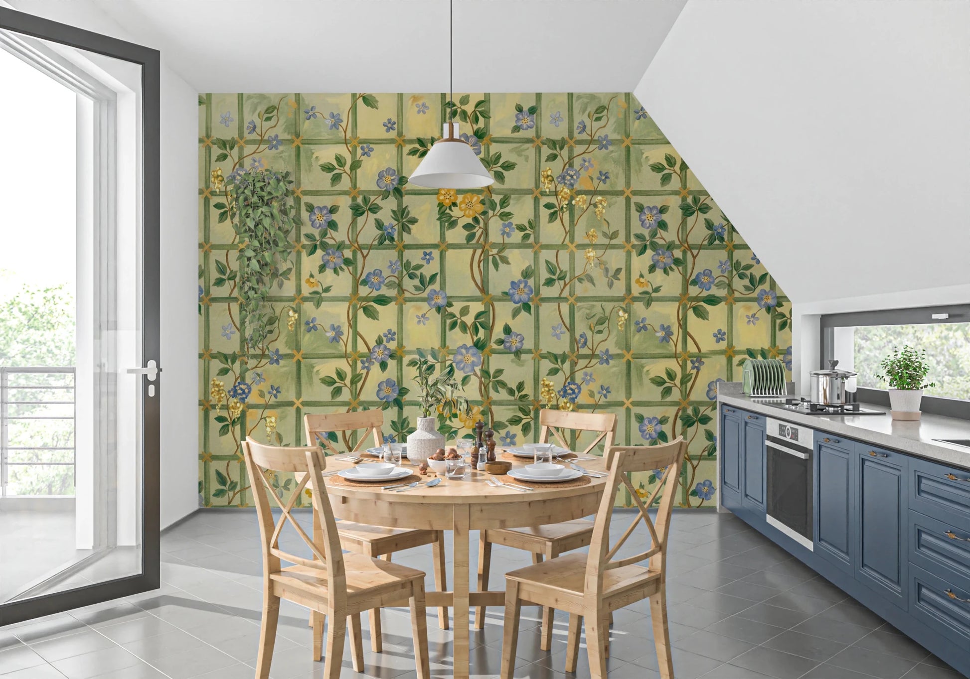 Vintage Garden English Roses Wall Mural