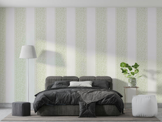 The colors are gentle and muted, with a natural, green and beige palette.

