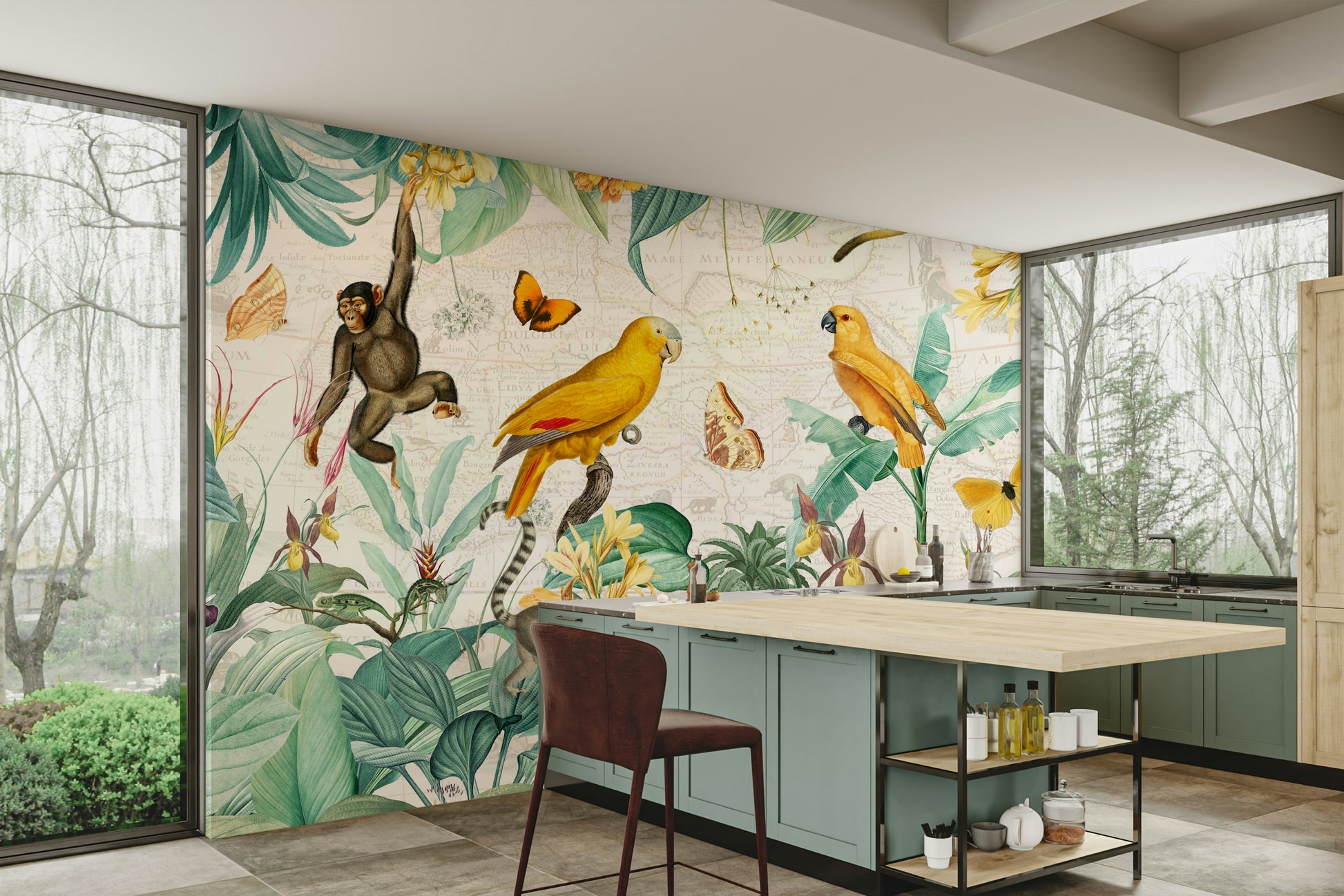 Classic jungle wallpaper for walls

