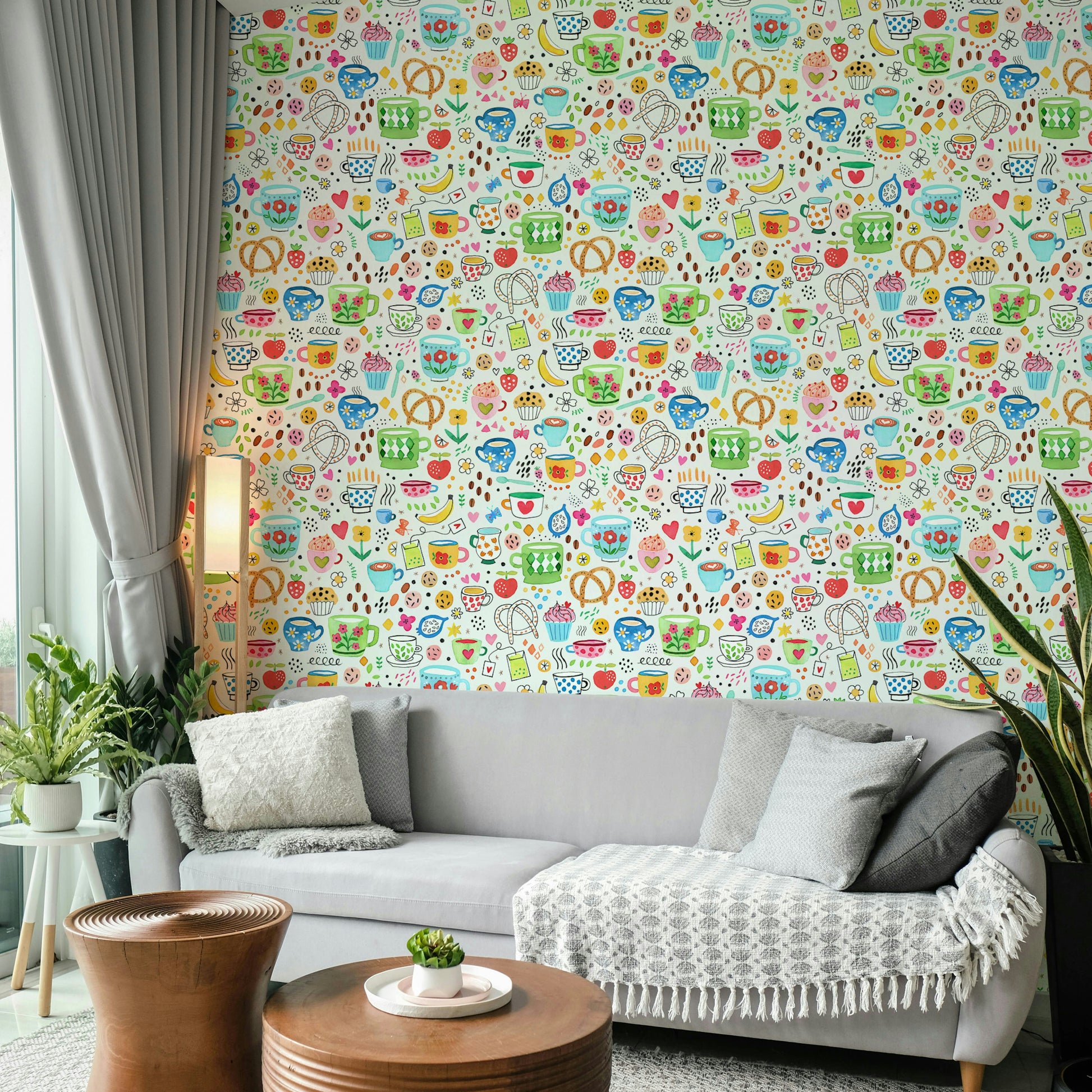 Food-themed wallpaper with a rustic, nostalgic feel.

