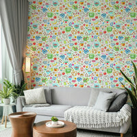 Food-themed wallpaper with a rustic, nostalgic feel.


