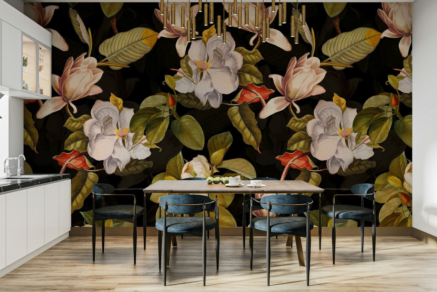 The design has a layered, artistic look with soft focus on some elements.

