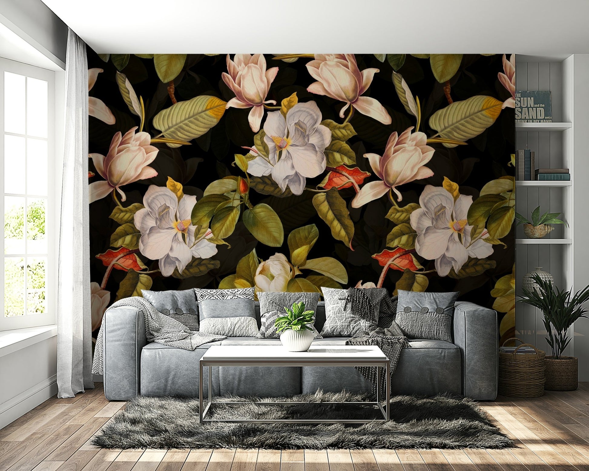 A close-up view shows the fine details of the flower petals and leaves.

