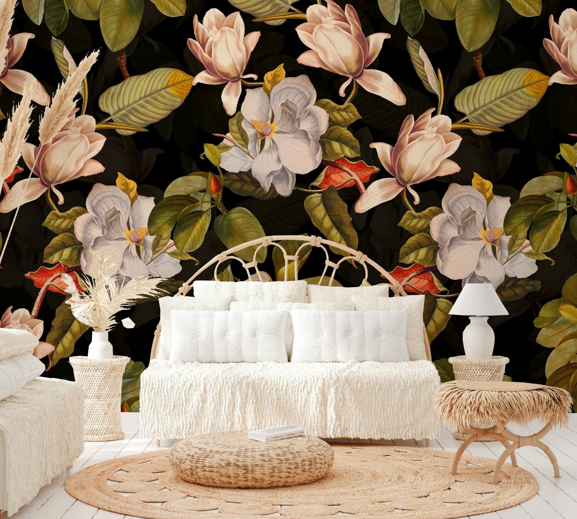 The colors are rich and dramatic, including deep reds, purples, and blues.

