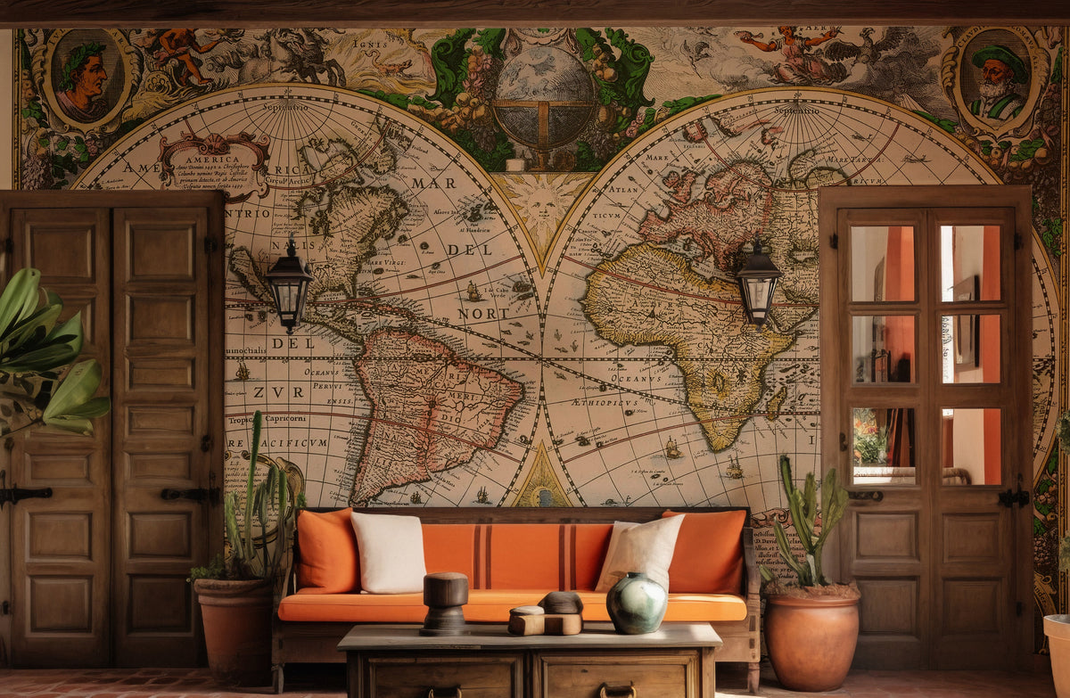 Old Vintage World Map Wallpaper
