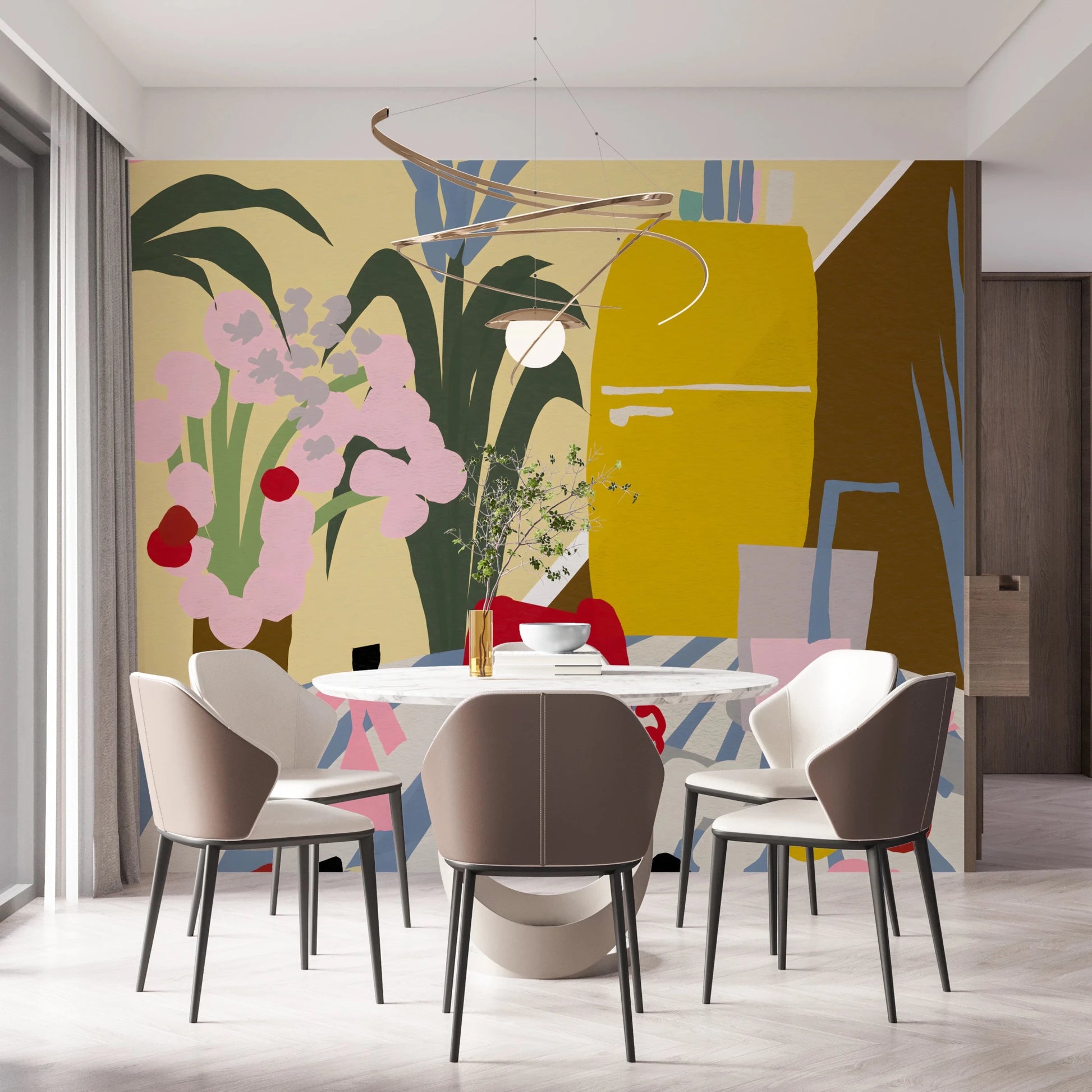 Vintage mid century kitchen still life Wall Mural