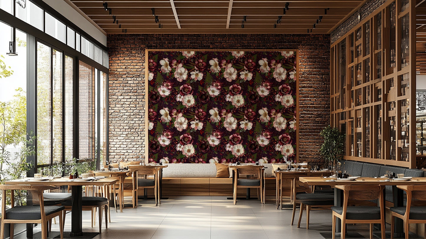 Mystic night rose wallpaper for bedroom decor

