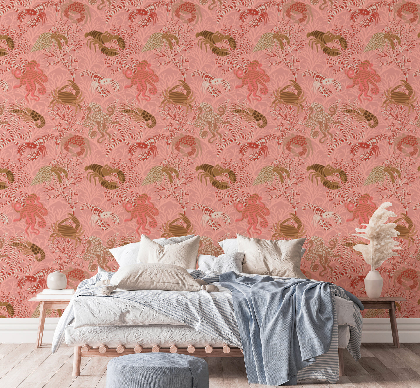 Vintage Oceanic mural wallpaper blending history and ocean beauty.
