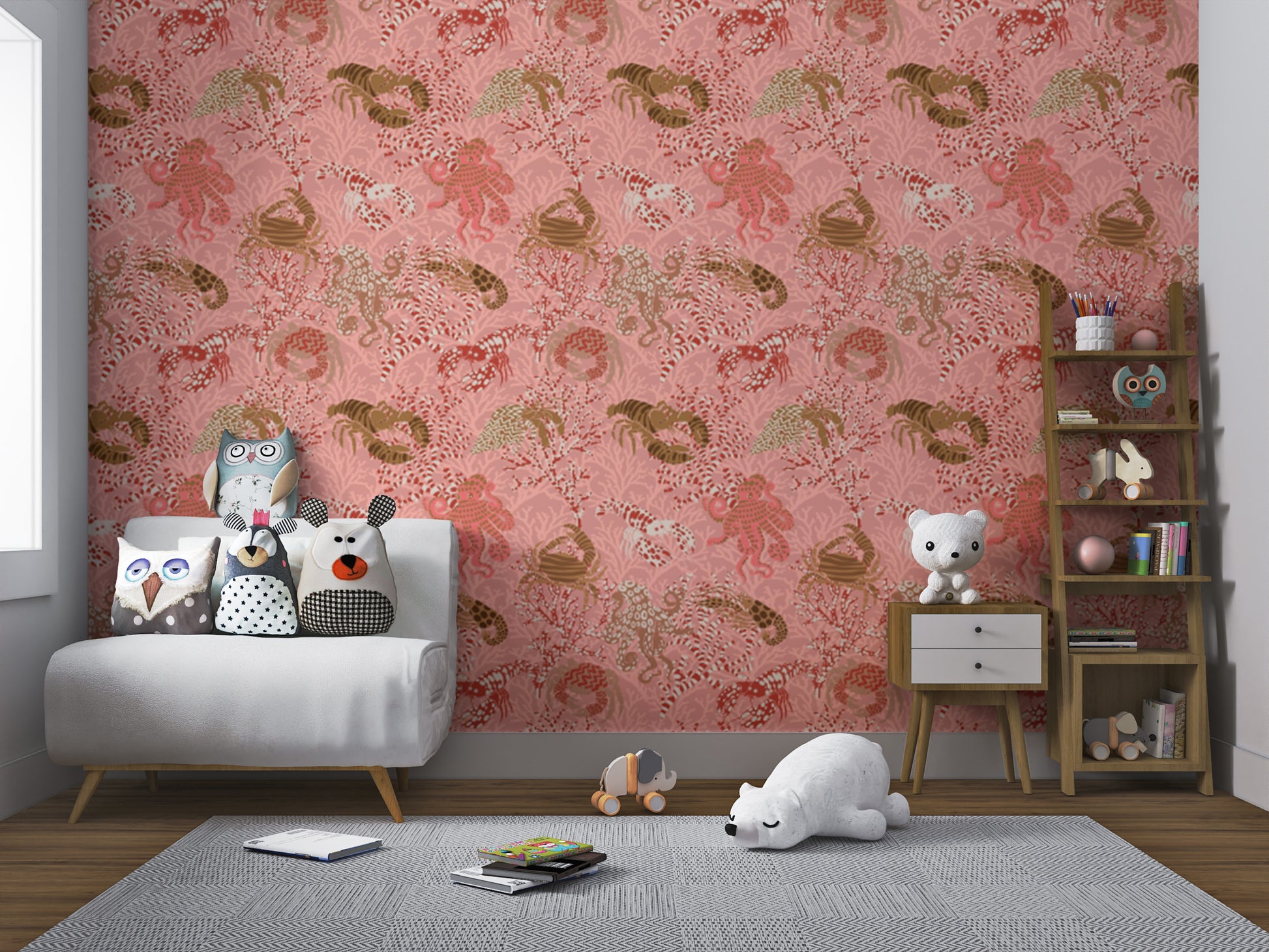 Vintage Oceanic mural wallpaper with timeless nautical designs.
