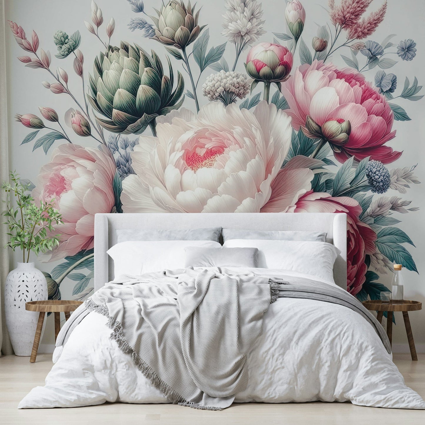 Vintage Peonies Spring Wall Mural